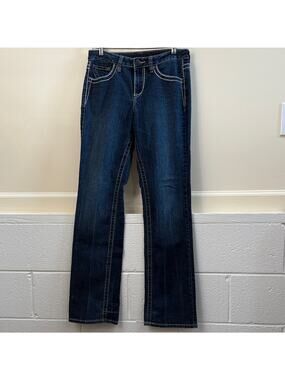 Jag Jeans Dark Blue mid rise Boot leg Women's 8 Jeans